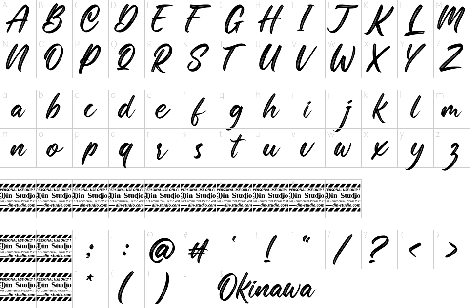 table des caractères