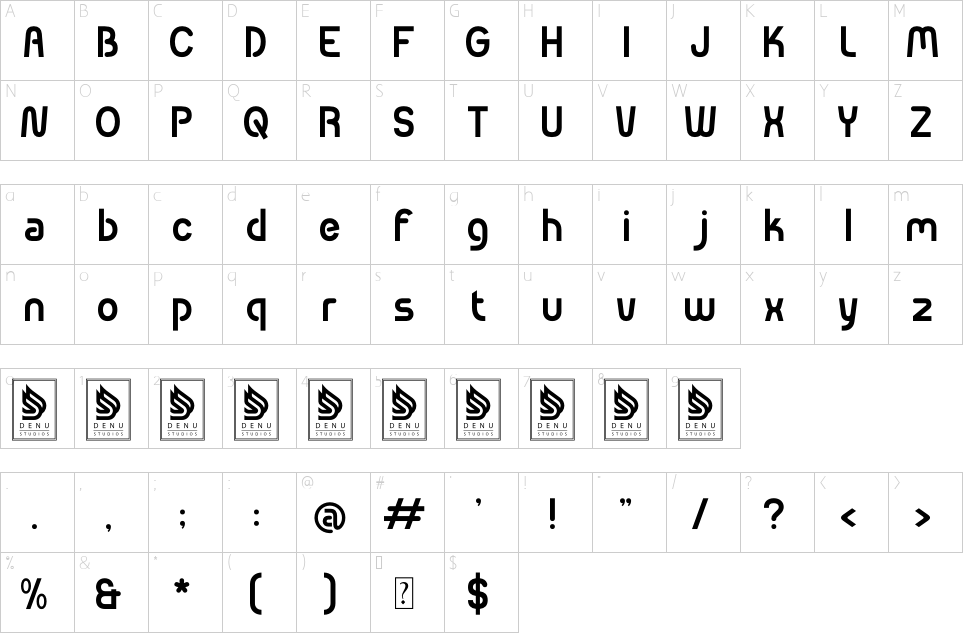 table des caractères