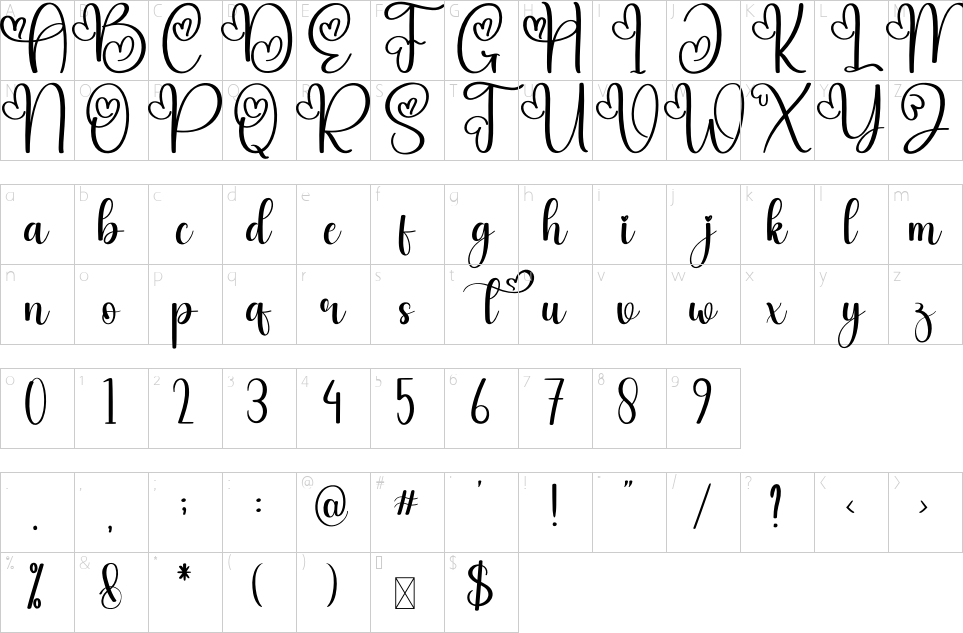 character map