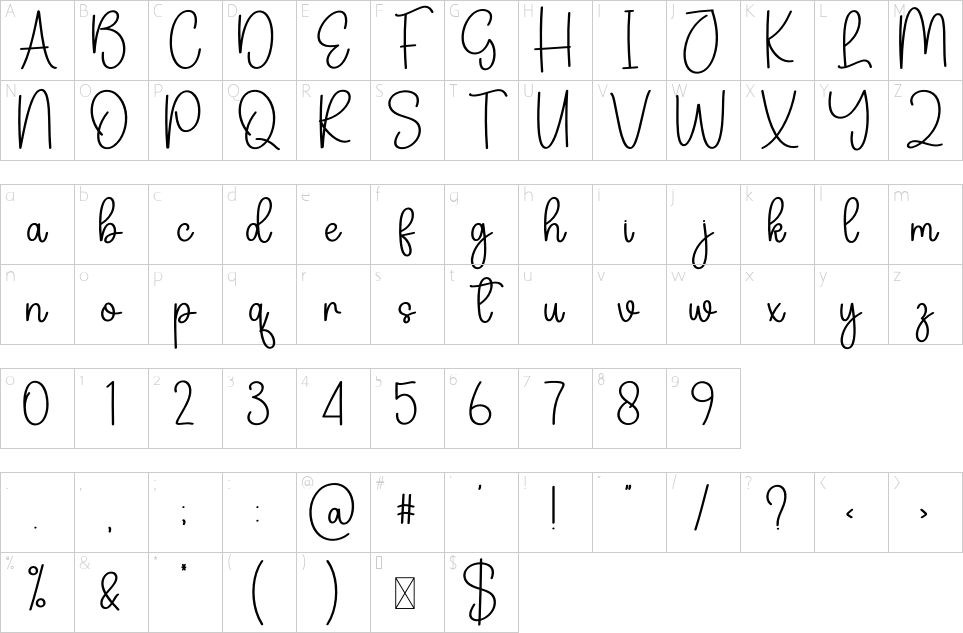 character map