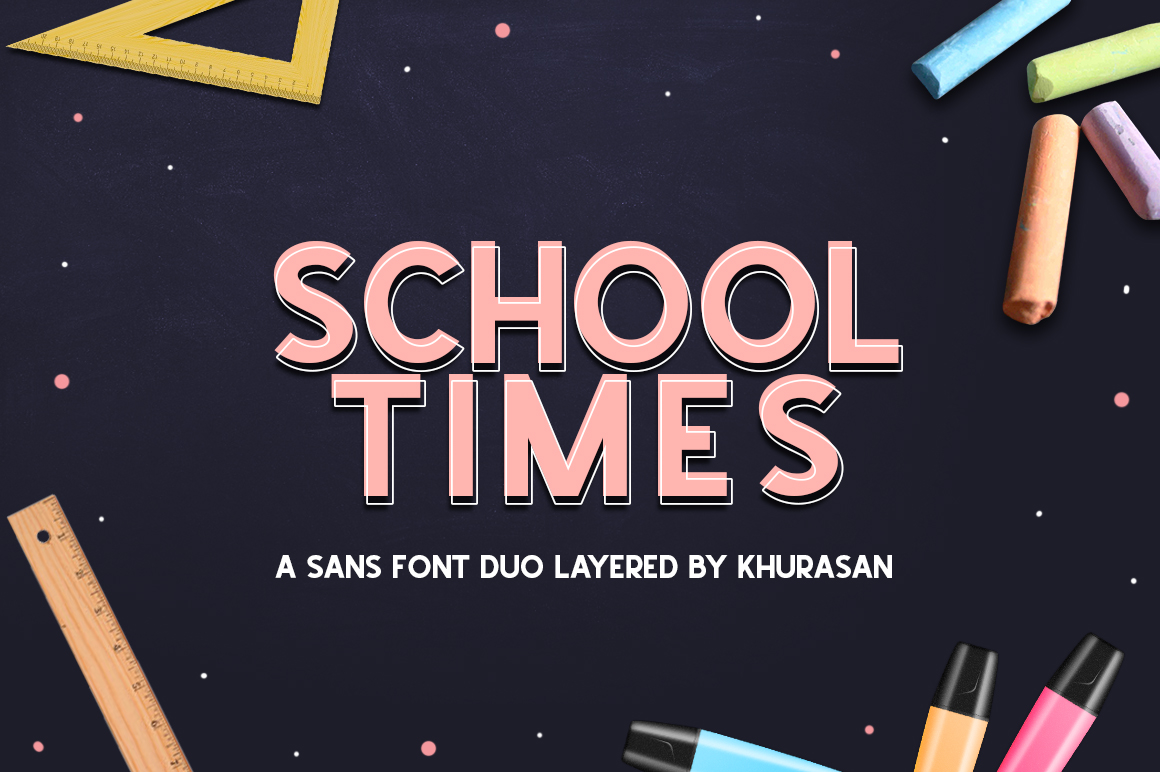 1001 fonts school script