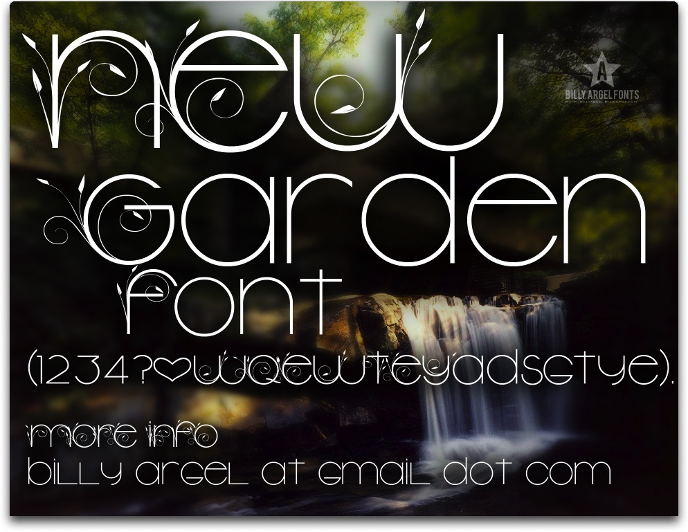 New Garden Font - 1001 Free Fonts